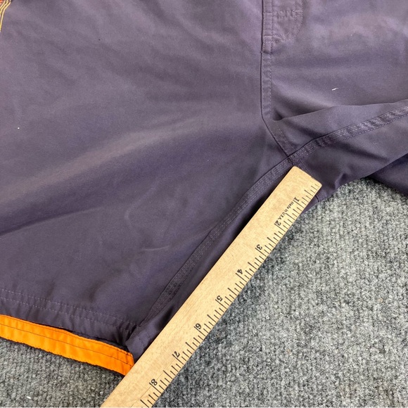 Nike Men Swimwear M Black Swim Trunks Logo Swoosh Surf Beach - Picture 2 of 8